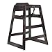 Oypla Stackable Kids Baby Wooden Feeding Commercial Home High Chair - Dark Brown