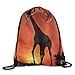 Produktbild Cool Drawstring Backpack Cute Giraffe Art Design Print Drawstring Backpack Rucksack Shoulder Bags Gym Bag Giraffe 21