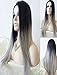Sylvia Sexy Long Silky Straight Ombre Capless/Lace Front Synthetic Wig