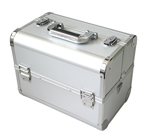 Preisvergleich Produktbild KScase Aluminium Kosmetikkoffer Reisegepäck Werkzeugkoffer 320x210x247 mm Silber