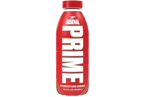 PALMZEN PRIME Hydration Arsenal Goalberry Football 500ml Sports Drink Red Bottle Endorsed By Logan Paul And KSI