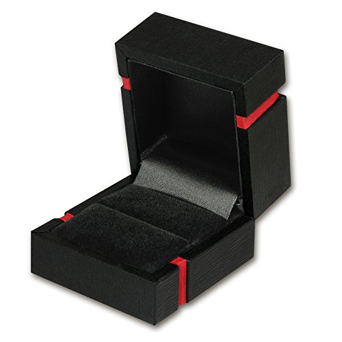 IMPPAC Ring Schachtel Schmuck Etui schwarz Geschenk-Verpackung Ringschachtel 50x54x38mm VE110