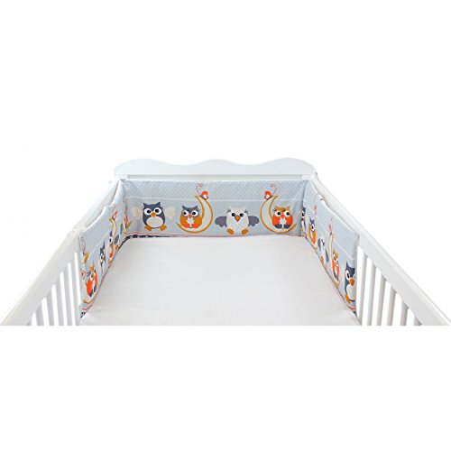 Babybett Nestchen Bettumrandung Nest Kopfschutz 420 cm, 360 cm, 210 cm, 180 cm Bettnestchen Unifarben Motive - 5