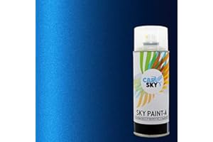 CARSKY Bombe peinture carrosserie compatible avec Renault BLEU IRON MET RQH et vernis brillant -> 2 aérosols 400ml