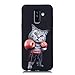 Produktbild Chreey Hülle für Samsung Galaxy A6+ (2018), Anti-kratzt Schwarz 3D Drucken Muster Handyhülle Weiche Silikon TPU Rückseitehülle Bumper Schutzhülle, Boxer - Katze