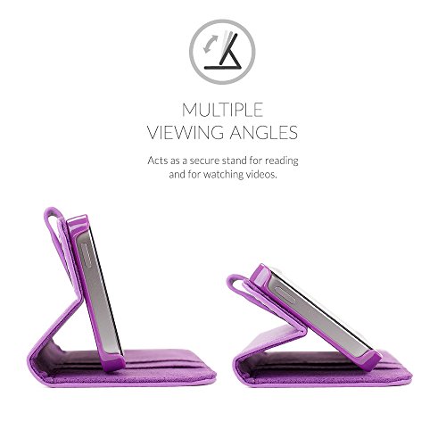 iPhone 5 / 5s Case, Snugg - Purple Leather iPhone 5/5s Flip Case [Lifetime Guarantee] Premium Wallet Phone Cover with Card Slots for Apple iPhone 5 / 5s