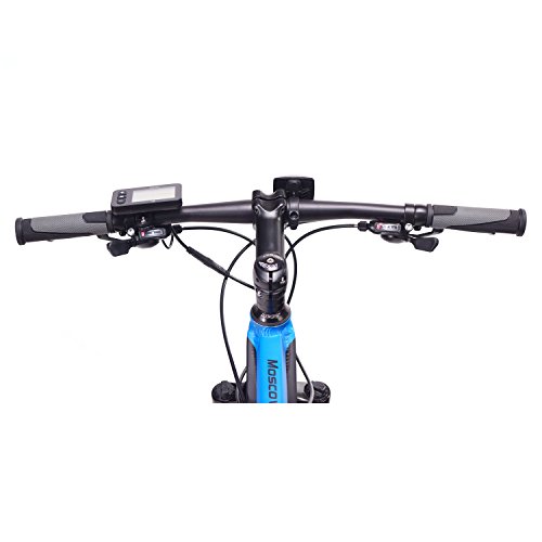 NCM Moscow+ 27,5 Zoll E-MTB,Mountainbike E-Bike, 36V 250W Bafang Motor, 36V 14Ah designer Rahmen Akku mit Panasonic Zellen, hydraulische Tektro Auriga Scheibenbremsen, 24 Gang Shimano Acera Gangschaltung, matt schwarz,hell blau - 5