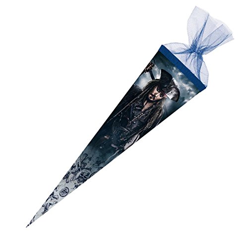 Preisvergleich Produktbild Schultüte / Zuckertüte / Länge: 35cm / rund / "Fluch der Karibik"
