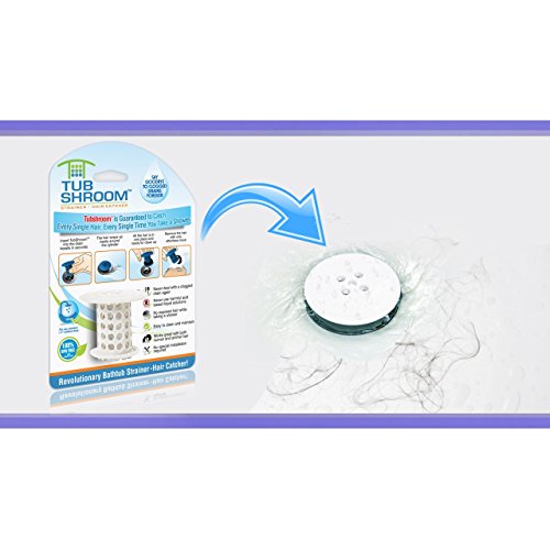 TubShroom Der Revolutionäre Badewannenabflussschützer Haarfänger/Haarsieb/Haarfalle, Weiß - 5