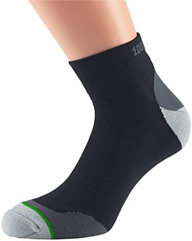 10000 Mile Men's Fusion Anklet Sock - Black, Size 9-11.5