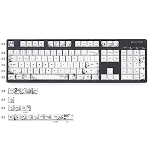 Ink Painting Cherry Profile Dye-Sub Keycaps 122 Keys | Compatible with Cherry MX Style Mechanical Keyboards