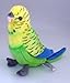 Budgerigar Green Yellow Approx. 13 CM Plush Leosco. Budgie Toy