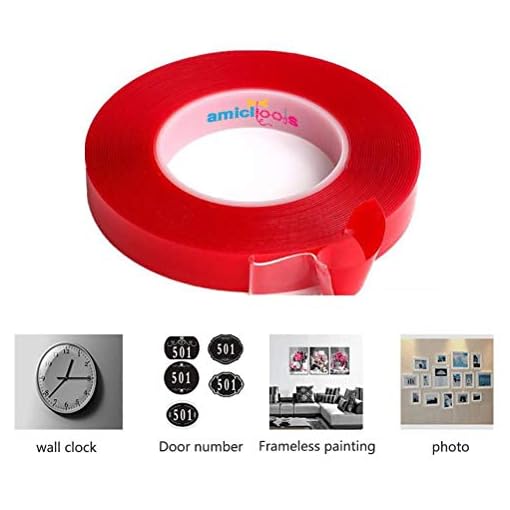 amiciTools Double Sided Transparent Adhesive Tape Heavy Duty Glue Weatherproof (20mm X 3mtr) - Image 4