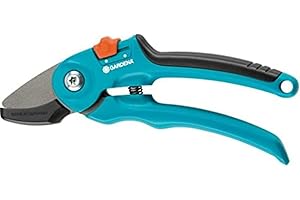 Forbici da Giardino Gardena A/S: Stabili Forbici da Potatura con Tagliente a Incudine, con Impugnature Ergonomiche a Due Posizioni (8855-20)
