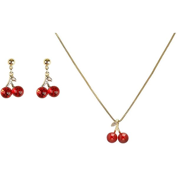 Collana Argento 925 Con Ciondolo Ciliegia Corniola - Gioiello Donna Romantico, Regalo Impacchettato