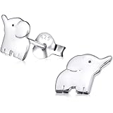 Laimons Mädchen Ohrstecker Aus Sterling Silber 925 - Giraffen-Kopf Design, Oxidiert/glänzend, Mit Verschluss