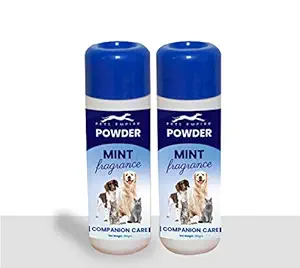 Pets Empire Dog Cat Pet Powder Mint Fragrance Companion Care Net Weight 150 gm (Pack of 2)