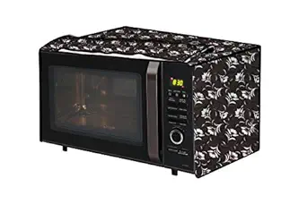 The Furnishing Tree Microwave Oven Cover for Borosil Prima 25 Liter 1500 Watt Convection Oven Toaster Griller (OTG) Floral Pattern Dark Brown