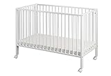babybett buche natur Liegefläche 120 x 60 cm Tissi Kinderbett, faltbar Buche weiß Größe 60x120 cm
