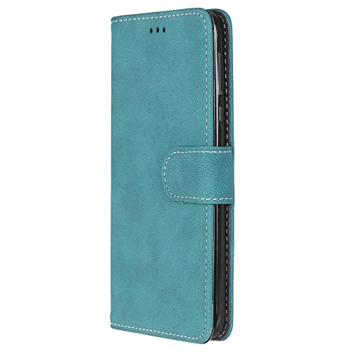 Motorola Moto Z (5,5 Zoll) Hülle, Cozy hut TPU Silikon Hybrid Handy Hülle Matte Series Case Durchsichtig Stoßfest Tasche Schutz Scratch-Resistant de protection Case Tasche Etui Shell für Motorola Moto Z (5,5 Zoll) Schutzhülle Folio Magnetverschluss Flip Case Wallet Taljereep Fall Handyhülle mit Kartenfach und Standfunktion – Blau scheuert - 3