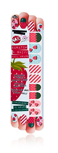 Nail Art Nail Wraps - Scratch & Sniff - Strawberry