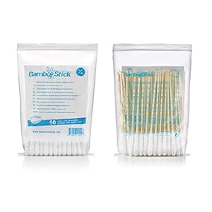 BambooStick Animal – Bastoncillos limpiadores de algodón para los oídos, pachete de 50 unidades