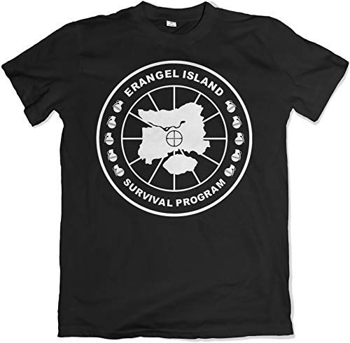 Teamzad Erangel Island Survival Program Funny ParodyBlack T Shirt Extra Extra Extra Large
