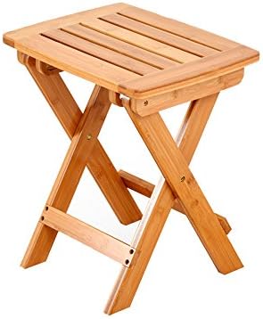 ZDD Folding Stool, Portable Home Solid Wood Mazawa, Outdoor Fishing Chair, Small Bench, Stool, Square Stool ( Color : 2# , Size : 32.8*25.5*34.5cm )