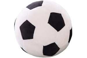 LSGGTIM Fußball Plüschtier Spielzeug, 22cm Stoffball Fußball Weich Sportball Flauschig Gefüllte Fußballkissen PP Baumwolle Softball Fußball Plüschkissen Waschbar Spielbälle für Kinder Jungen Mädchen Geschenk