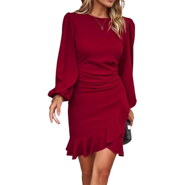 Abito Festa Natale Abito Donna In Velluto Vintage Maniche Lunghe