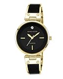 Anne Klein Damenuhr Analog Quarz mit Metallarmband AK/N1414BKGB in der Farbkombination schwarz/Gold