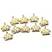 Five Season 10pcs Alloy Rhinestone Golden Crown 3D Nail Art Slice DIY Decoration