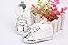Bigood Infant Baby Non-Slip Lace Rose Shoes Walking Prewalker 12-18 Months White