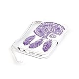 Iphone 6 6S Hülle Cover Case Leder Muster Flip Etui Case Echt,Nnopbeclik® PU Leather Luxus bling bling Blume Case Handytasche Kristall Glitzer Diamant Strass Schutz Etui Schale multi Farbe Muster Design Backcover Wallet Brieftasche im Bookstyle mit Standfunktion Karteneinschub und Magnetverschluß Pour Iphone 6 6S 4.7 Zoll[Weiß-Lila] - 8