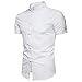 Produktbild Dragon868 Herren Regular Fit Shirt Einfarbig Basic Kurzarm Top Bluse M-XXL (Weiß, L)