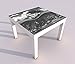 Produktbild Design - Tisch mit UV Druck 55x55cm schwarz weiß Kinderzimmer Pirat Schiff Schatzkarte Meer Spieltisch Lack Tische Bild Bilder Kinderzimmer Möbel 18A602, Tisch 1:55x55cm