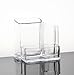 Hqdeal Acrylic Makeup Brush and Cosmetic Holder Organiser Storage with 3 Compartments