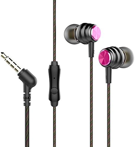 YOUSIPI in ear headphones Wired with Built-in Microphone Stereo Sound Earphones Earbuds (Black)