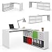 Produktbild Eckschreibtisch 137 x 75 cm Weiß - Schreibtisch Arbeitstisch Winkelschreibtisch Bürotisch Winkelkombination
