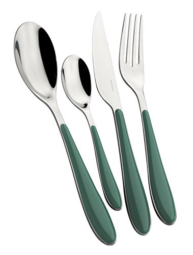 Bugatti GGCV-023F50 Gioia Besteckgarnitur, 24-teilig Edelstahl Seladongrün 22 x 8 x 30 cm