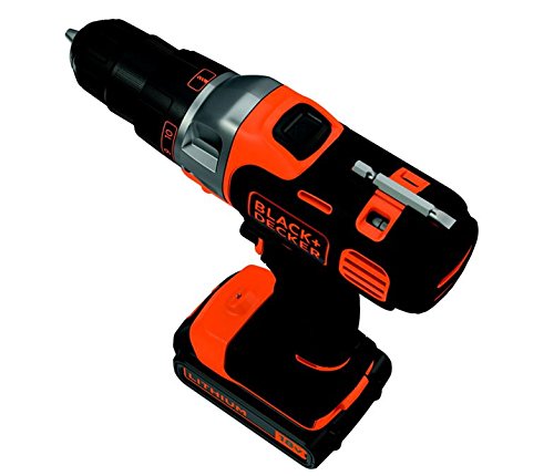 Black+Decker 18V Akku-Multifunktionswerkzeug Multievo, Multifunktionsmaschine, Starter-Set inkl. Bohrschrauberkopf, 2x 1.5Ah Li-Ion Akku, Ladegerät, Koffer, LED-Leuchte, Softgriff, MT218KB - 8