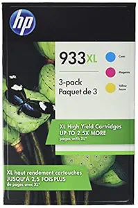 HP D8J65BN 933XL Combo 3-Color high capacity XL Cartridges (1 XL Cyan,1 XL Magenta,1 XL Yellow)