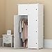 Produktbild Koossy Erweiterbares Kleiderschrank Regalsystem für Kinderzimmer Wohnzimmer und Schlafzimmer 440L, 75 x 47 x 147 cm, Weiß