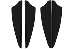 Mangobuy 2" Shield Arrow TPU Fletching Vane Archery Bow For Hunting Black 100 Pack