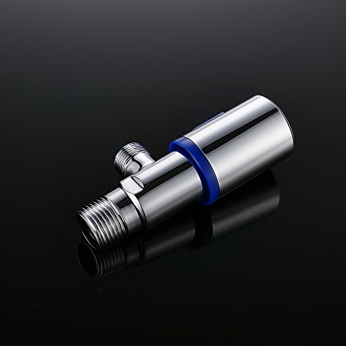 Homelody@ Eckventil verchromt 1/2 Zoll + 3/8 Zoll, Eckregulierventil Wasseranschluss Verteiler Armaturen - 6