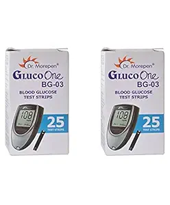 Dr. Morepen BG-03 - 25 Strips (Pack of 2, Multicolor)