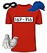Produktbild ShirtStreet, PANZERKNACKER Kostüm Set, JGA Karneval Fasching Herren T-Shirt+Cap+Handschuhe+Maske, Größe: XL,rot
