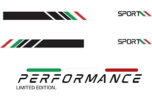 JJ LMS Adesivi Auto Tuning - Pack 5 Adesivi in Vinile (ITALIA)