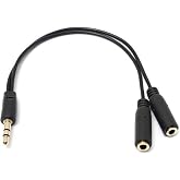3.5 Mm Erkek ve 2 Stereo Dişi Kulaklık &Ccedil;oklayıcı Kablo ve Ses Sistemi Kablosu Aux Streo &Ccedil;oklayıcı Kablo 194
