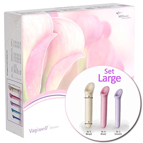 Vagiwell Dilatator Set Large - 3 Stück, 3 Größen inklusive Gleitmittel